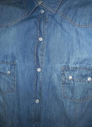 Рубашка джинсовая синяя мка5 фото