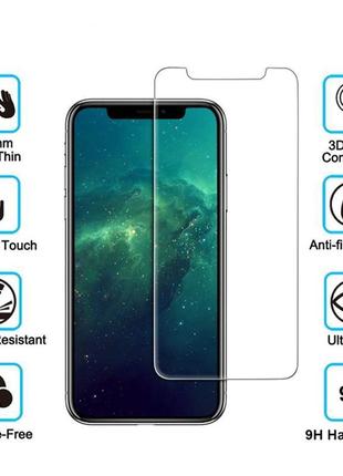 Ультратонкое закаленное защитное стекло 9h для iphone 12 7 8 9 6