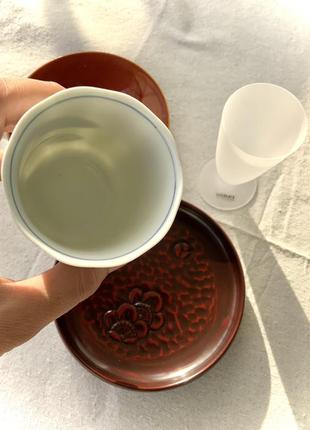 Набор посуды япония чашка тарелка фарфор стекло винтаж3 фото