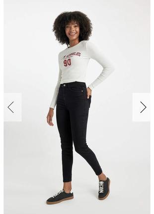 Джинси скіні чорні defacto skinny fit jean