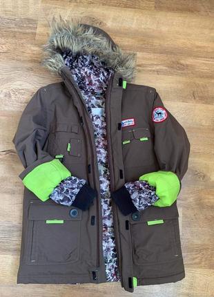 Пальто куртка зима тм "quechua" р.12/143-152см. лыжные штаны унисекс тм «wed'ze" decathlon р.10/134-145см.6 фото
