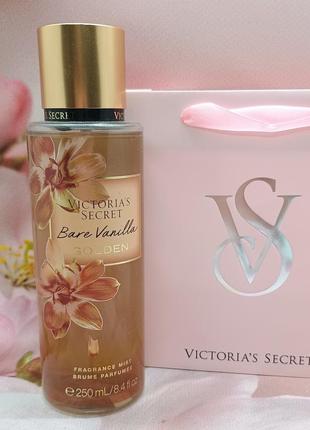 Парфюмированный мист для тела и волос bare vanilla golden victoria’s secret.