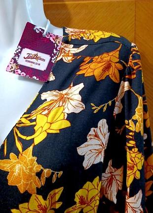 Новое стильное длинное вискозное платье в цветах р.10 от joe browns6 фото