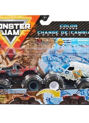 Monster jam trucks 1:64 yeti vs northern nightmare набір машин...