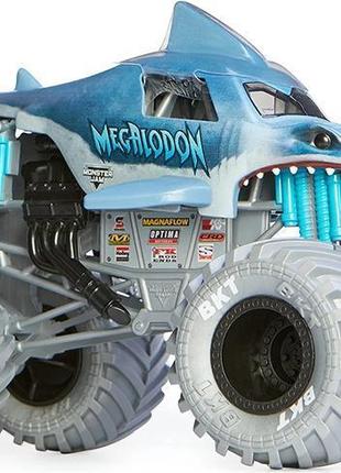 Hot wheels monster jam позашляховик джип акула 1:24 scale mega...4 фото
