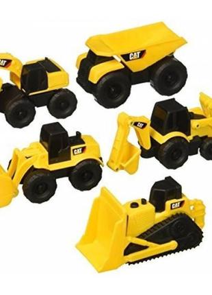 Toy state набір з 5 машинок будівельної техніки caterpillar ca...