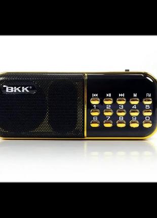 Радіоприймач з fm usb microsd bkk b837 радіо на акумуляторі 18650