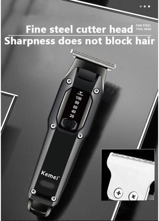 Бездротова машинка для стриження волосся з насадками, індикаці...3 фото