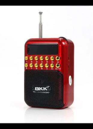 Радіоприймач з fm usb microsd bkk b872 радіо на акумуляторі че...