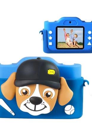 Дитячий цифровий фотоапарат smart kids toy g16 dog puppy синій...