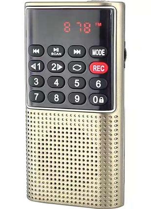 Радіо цифрове кишенькове micmagic l-328 fm/mp3 з диктофоном, р...