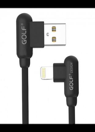 Шнур для зарядки iphone usb golf gc-45 кабель 2,4 a чорний