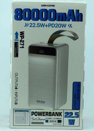 Power bank wekome wp-271 (80000 mah) 22.5w