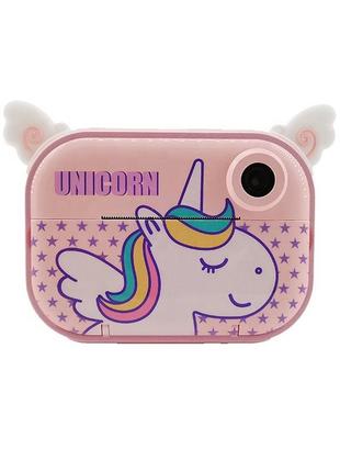 Дитячий фотоапарат миттєвого друку toy g3 pro єдиноріг unicorn...1 фото