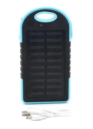 Внешний аккумулятор с солнечной панелью power bank solar charg...