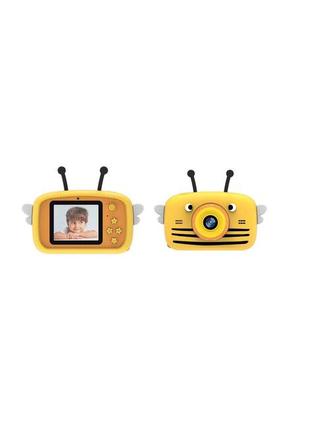 Дитячий цифровий фотоапарат smart kids toy g9 бджілка жовта 2 ...4 фото