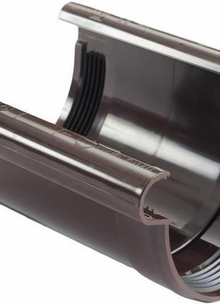 Муфта жолоба profil 90 мм коричневий