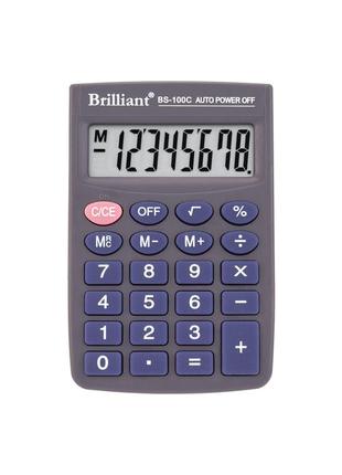 Калькулятор кишеньковий bs-100c  8р., 1-пит // bs-100c  ish