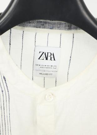 Чоловіча лляна сорочка zara man4 фото