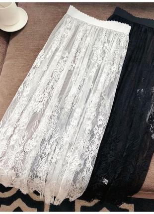 Гипюровая юбка трендовая кружевная юбка s-5xl1 фото