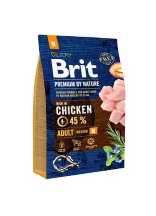 Сухий корм для собак brit premium dog adult m 3 кг (8595602526...