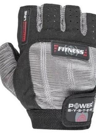 Перчатки для фитнеса power system fitness ps-2300 xs grey/blac...