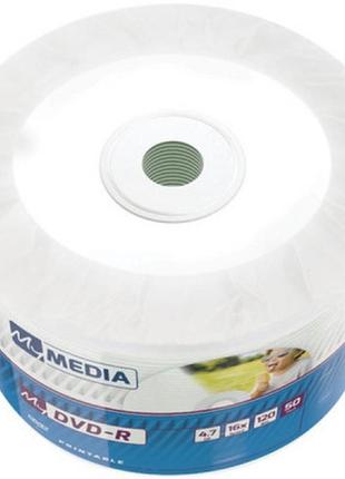 Диск dvd mymedia dvd-r 4.7 gb 16x wrap printable 50 шт (69202)