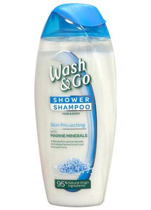 Шампунь wash&go; 2 в 1 захист шкіри з морськими мінералами 250...