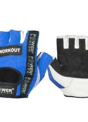 Перчатки для фитнеса power system workout ps-2200 blue m (ps-2...