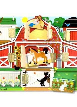 Розвивальна іграшка melissa&doug; дошка з віконцями ферма (md1...