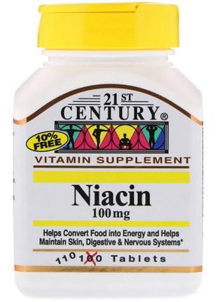 Вітамін 21st century ніацин, 100 мг, 110 таблеток (cen21364)