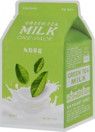 Маска для обличчя a'pieu green tea milk one-pack 21 г (8806185...