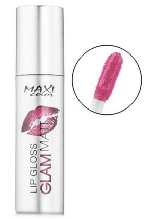 Помада для губ maxi color lip gloss glam matt 02 — шовкова ви...