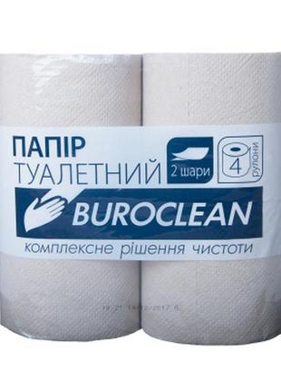 Туалетний папір buroclean сірий 4 рулони (4823078928672)
