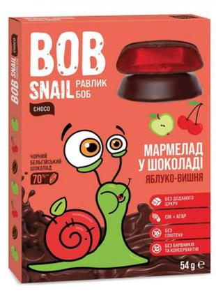 Мармелад bob snail яблуко вишня в чорному шоколаді 54 г (1740484)