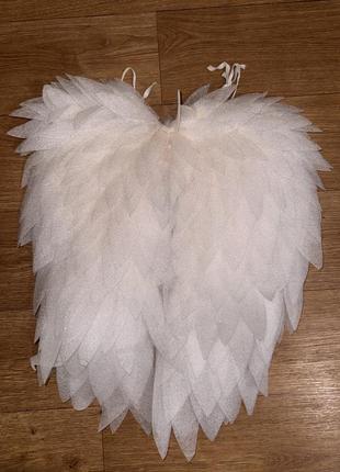Крылья ангела белые крупные взрослые + детские для фотосессии9 фото