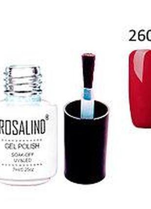 Гель-лак для нігтів манікюру 7 мл rosalind, шелак, 2609 вишневий