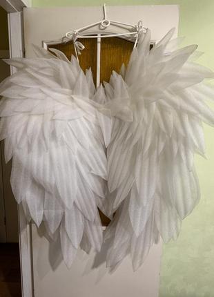 Крылья ангела белые крупные взрослые + детские для фотосессии6 фото