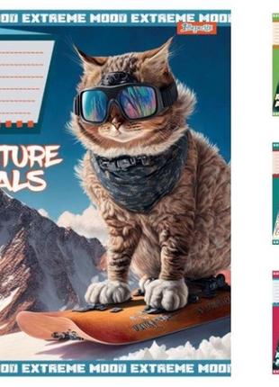 Зошити а5/18 клітинка 1в adventure animals, зошит учнів. 25 шт. в уп. 766315 766315  ish