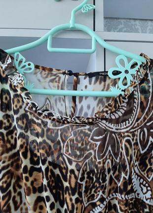 Женское леопардовое платье свободного кроя4 фото