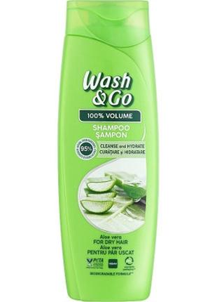 Шампунь wash&go; для сухого волосся з екстрактом алое вера 360...