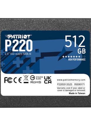 Накопичувач ssd 2.5" 512 gb patriot (p220s512g25)