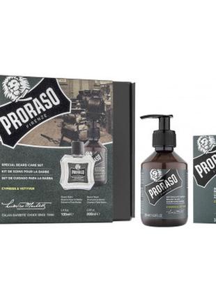 Набір косметики proraso cypress & vetyver для бороди шампунь 2...