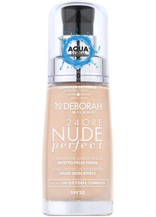 Тональна основа deborah 24ore nude perfect spf20 0 30 мл (8009...