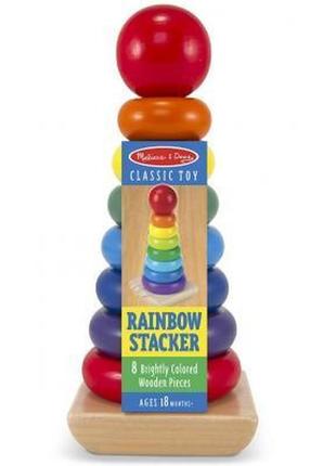 Розвивальна іграшка melissa&doug; райдужна пірамідка (md10576)