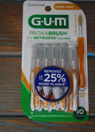 Интердентальная щітка gum proxabrush go-betweens interdental brushes 10 шт3 фото