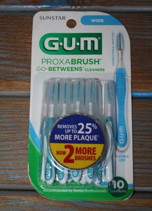 Интердентальная щітка gum proxabrush go-betweens interdental brushes 10 шт2 фото