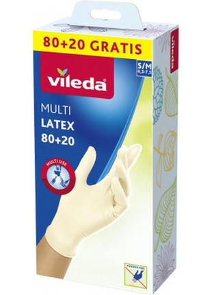 Рукавички господарські vileda glove multi розмір s/m 100 шт. (...