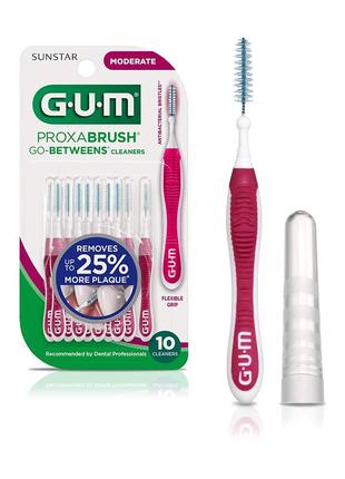 Интердентальная щітка gum proxabrush go-betweens interdental brushes 10 шт8 фото