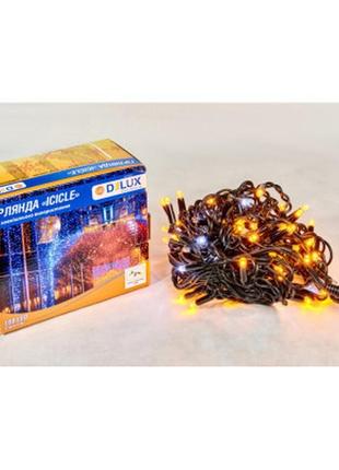 Гірлянда delux icicle 108led 2x1 м білий flash жовтий/чорний i...